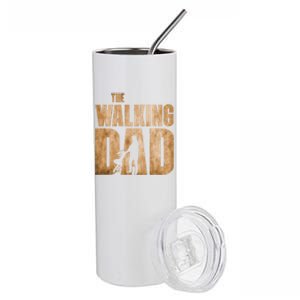 Walking Dad Funny Fathers Day From Daughter Gift Stainless Steel Tumbler