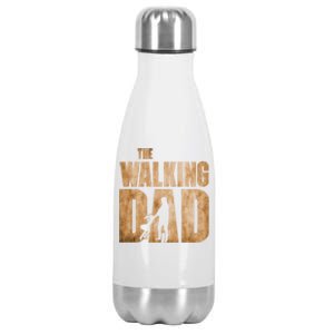 Walking Dad Funny Fathers Day From Daughter Gift Stainless Steel Insulated Water Bottle