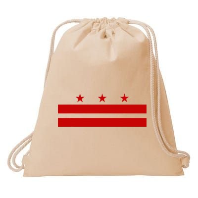 Washington D.C. Flag A Capital City Drawstring Bag