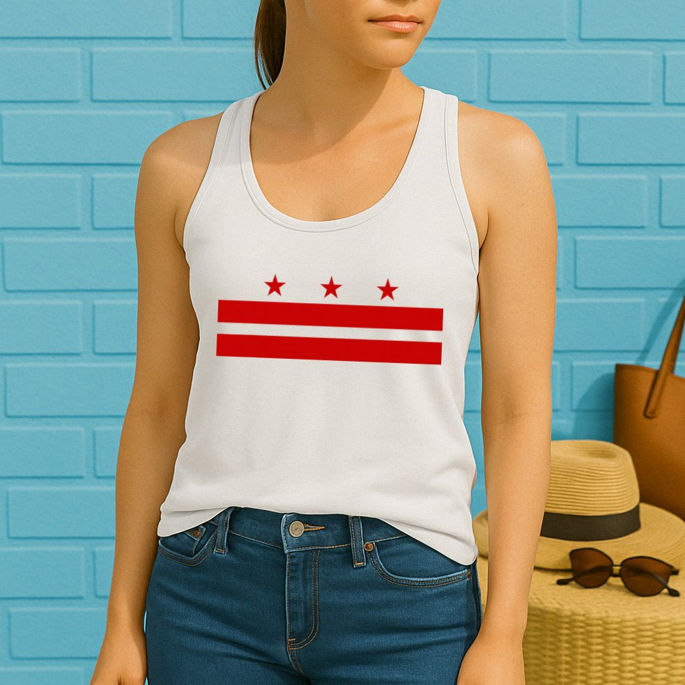 Washington D.C. Flag A Capital City Womens Tank Top