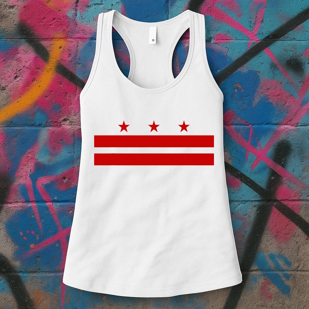 Washington D.C. Flag A Capital City Womens Tank Top