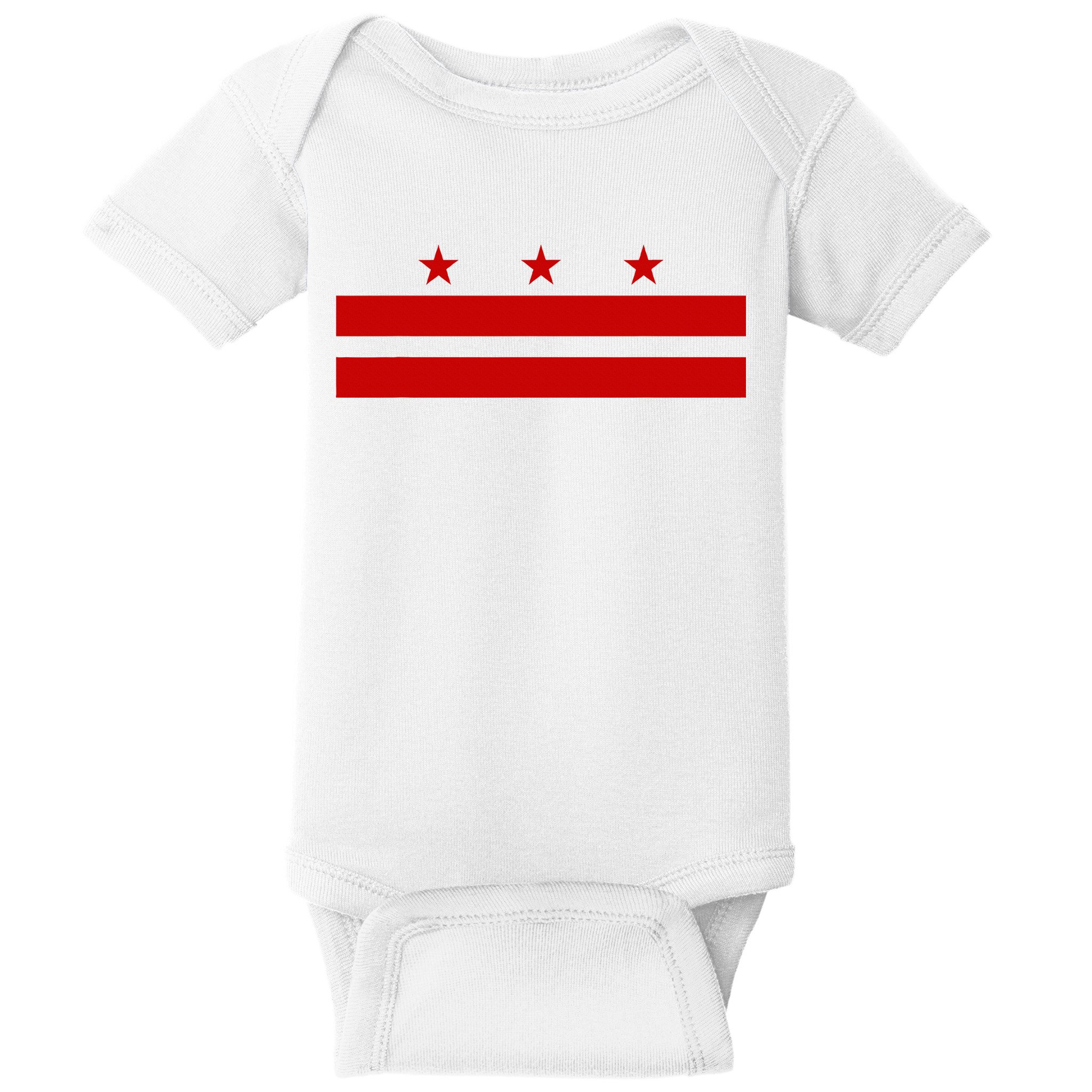 Washington D.C. Flag A Capital City Baby Bodysuit