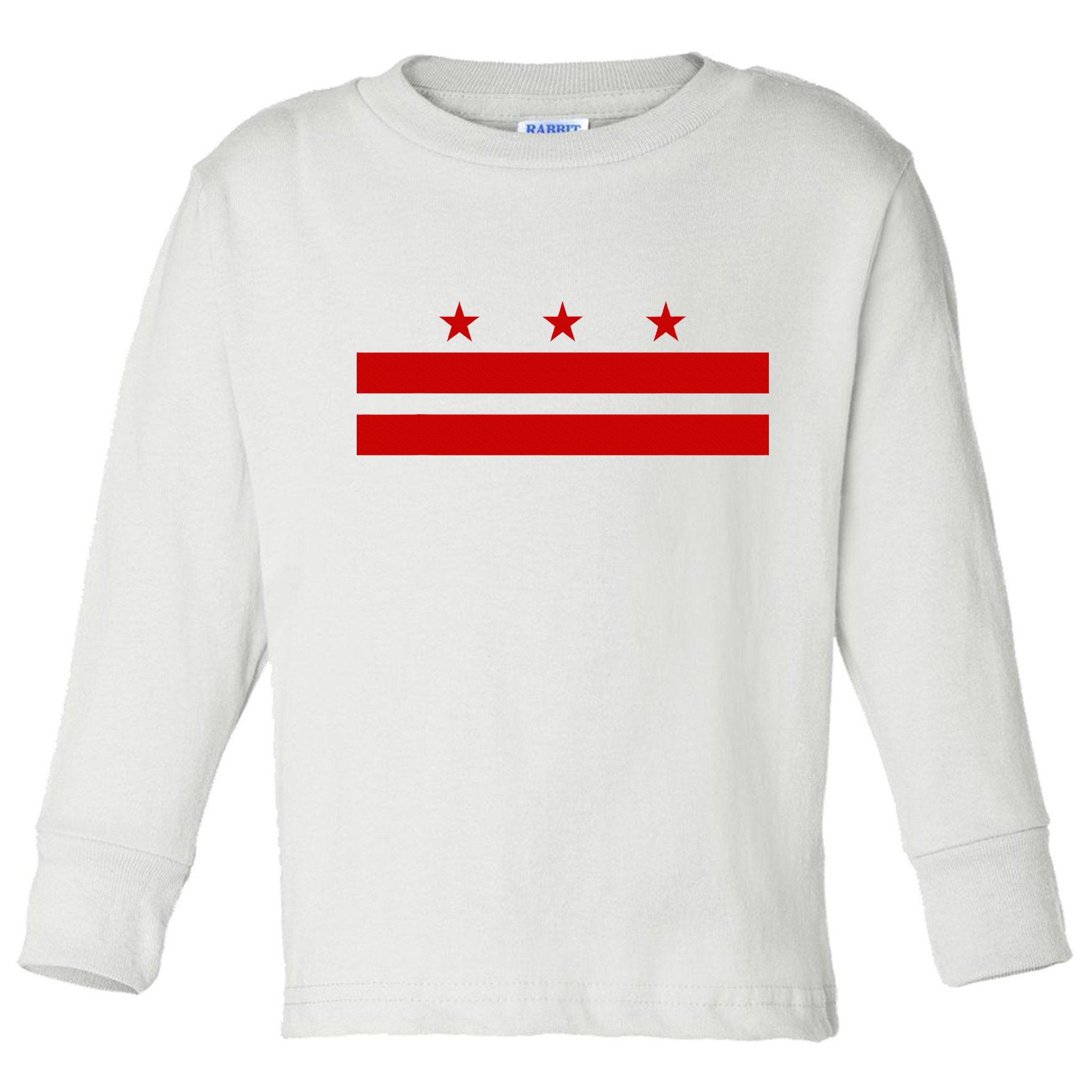 Washington D.C. Flag A Capital City Toddler Long Sleeve Shirt