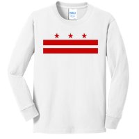 Washington D.C. Flag A Capital City Kids Long Sleeve Shirt