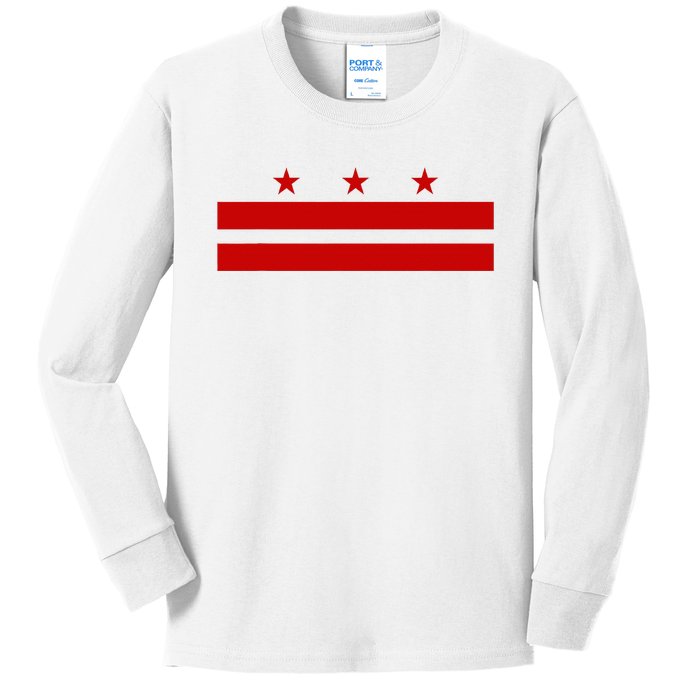 Washington D.C. Flag A Capital City Kids Long Sleeve Shirt