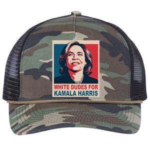 White Dudes For Kamala Harris 2024 Gift Retro Rope Trucker Hat Cap