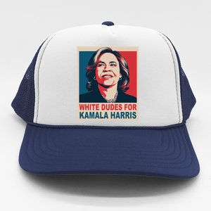 White Dudes For Kamala Harris 2024 Gift Trucker Hat