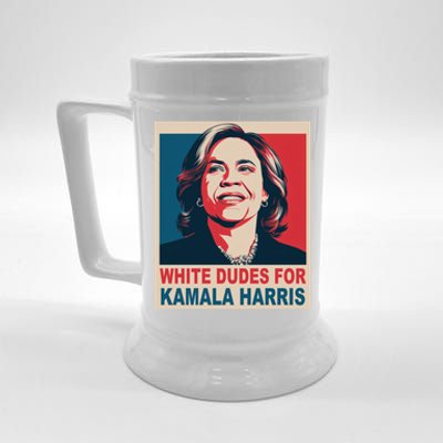 White Dudes For Kamala Harris 2024 Gift Beer Stein