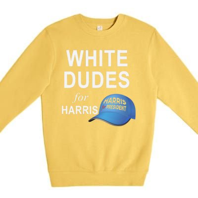 White Dudes For Harris Premium Crewneck Sweatshirt