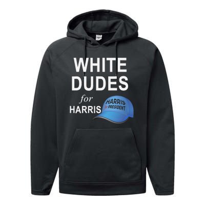 White Dudes For Harris Performance Fleece Hoodie