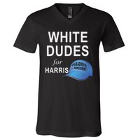 White Dudes For Harris V-Neck T-Shirt