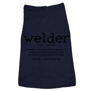 Welder Definition Funny Welding Quote Welder Doggie Tank