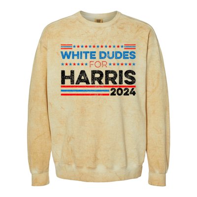 White Dudes For Kamala Harris Colorblast Crewneck Sweatshirt