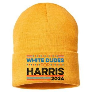 White Dudes For Kamala Harris Sustainable Knit Beanie