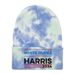 White Dudes For Kamala Harris Tie Dye 12in Knit Beanie