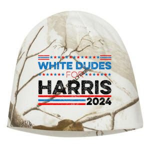 White Dudes For Kamala Harris Kati - Camo Knit Beanie