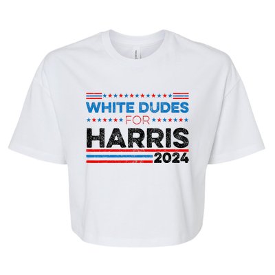 White Dudes For Kamala Harris Bella+Canvas Jersey Crop Tee