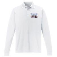 White Dudes For Kamala Harris Performance Long Sleeve Polo