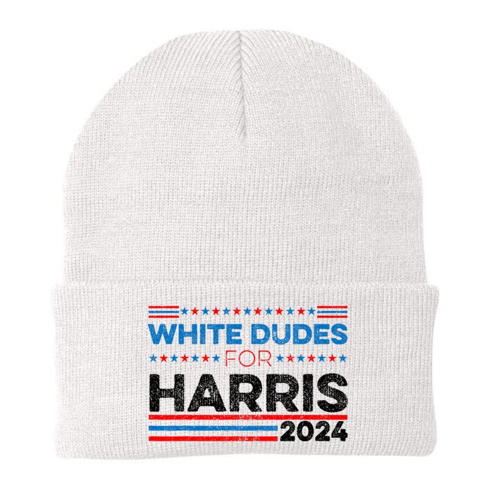 White Dudes For Kamala Harris Knit Cap Winter Beanie