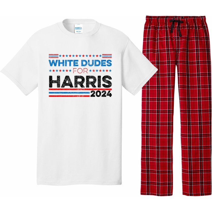 White Dudes For Kamala Harris Pajama Set