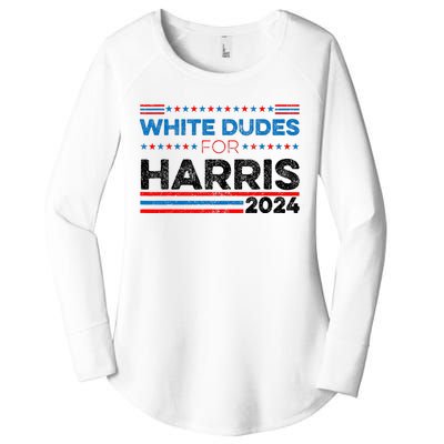 White Dudes For Kamala Harris Women's Perfect Tri Tunic Long Sleeve Shirt