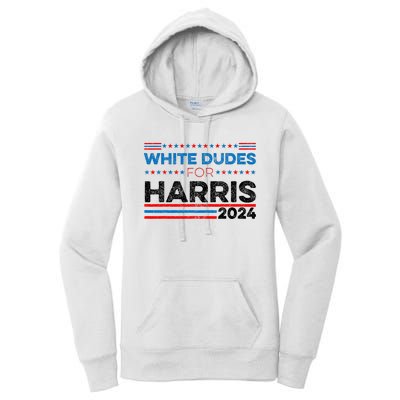 White Dudes For Kamala Harris Women's Pullover Hoodie