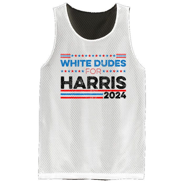 White Dudes For Kamala Harris Mesh Reversible Basketball Jersey Tank