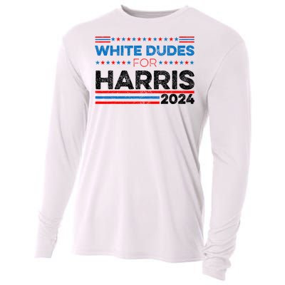 White Dudes For Kamala Harris Cooling Performance Long Sleeve Crew