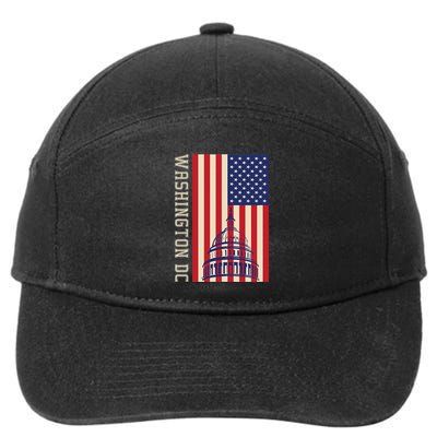 Washington Dc Flag Of The United States 7-Panel Snapback Hat