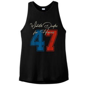 White Dudes For Harris Kamala 47th President Usa Election Ladies PosiCharge Tri-Blend Wicking Tank