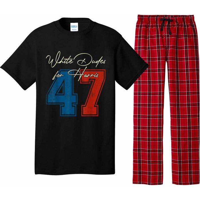 White Dudes For Harris Kamala 47th President Usa Election Pajama Set