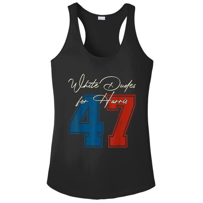 White Dudes For Harris Kamala 47th President Usa Election Ladies PosiCharge Competitor Racerback Tank