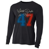 White Dudes For Harris Kamala 47th President Usa Election Cooling Performance Long Sleeve Crew