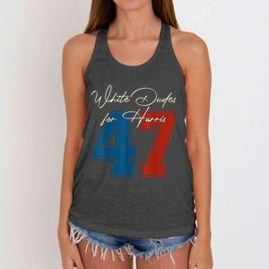 White Dudes For Harris Kamala 47th President Usa Election Women's Knotted Racerback Tank