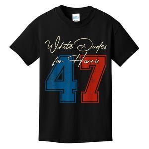 White Dudes For Harris Kamala 47th President Usa Election Kids T-Shirt