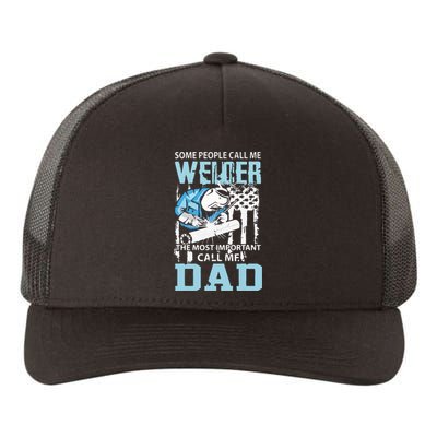 Welder Dad Fathers Day Funny Daddy Welding Dad Yupoong Adult 5-Panel Trucker Hat