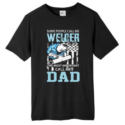 Welder Dad Fathers Day Funny Daddy Welding Dad Tall Fusion ChromaSoft Performance T-Shirt