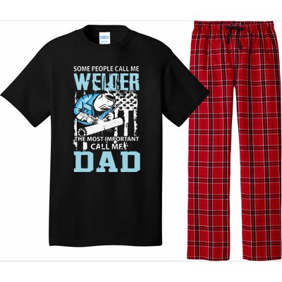 Welder Dad Fathers Day Funny Daddy Welding Dad Pajama Set