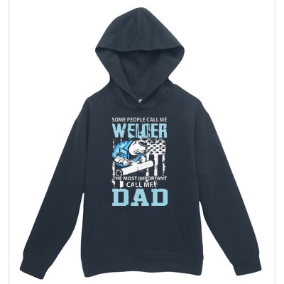 Welder Dad Fathers Day Funny Daddy Welding Dad Urban Pullover Hoodie