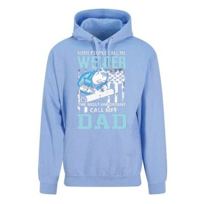 Welder Dad Fathers Day Funny Daddy Welding Dad Unisex Surf Hoodie