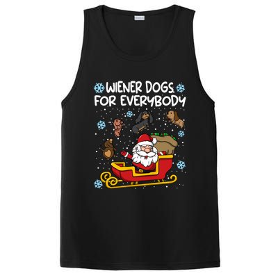 Wiener Dogs For Everybody Santa Funny Christmas Dachshund PosiCharge Competitor Tank