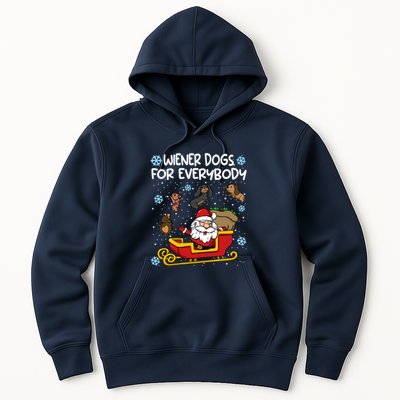 Wiener Dogs For Everybody Santa Funny Christmas Dachshund Hoodie