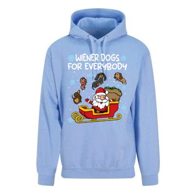 Wiener Dogs For Everybody Santa Funny Christmas Dachshund Unisex Surf Hoodie