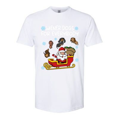 Wiener Dogs For Everybody Santa Funny Christmas Dachshund Softstyle CVC T-Shirt