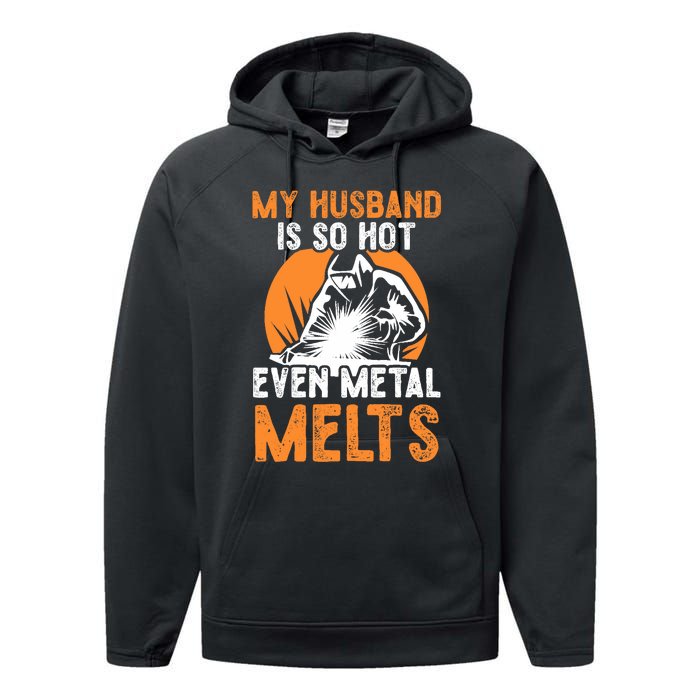 Welding Design For Your Wife Of A Welder Performance Fleece Hoodie