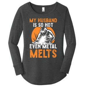 Welding Design For Your Wife Of A Welder Women's Perfect Tri Tunic Long Sleeve Shirt