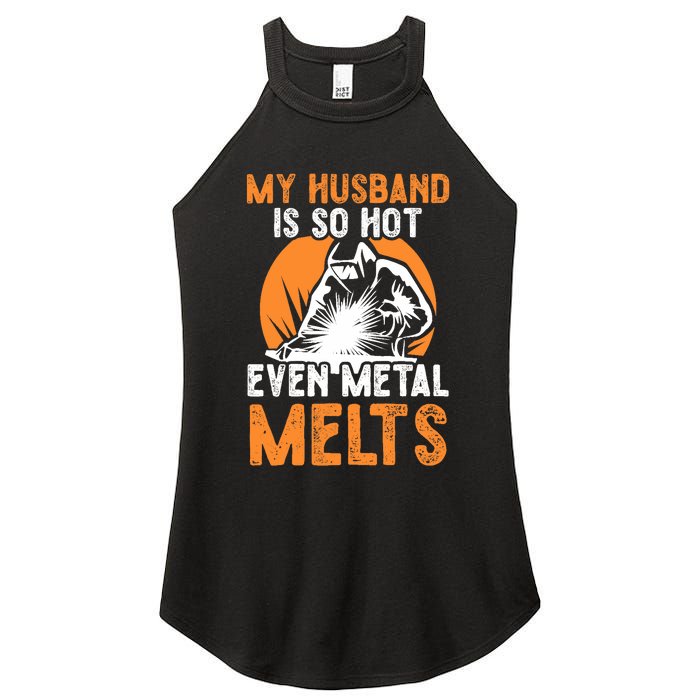 Welding Design For Your Wife Of A Welder Women's Perfect Tri Rocker Tank