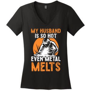 Welding Design For Your Wife Of A Welder Women's V-Neck T-Shirt