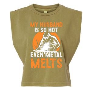 Welding Design For Your Wife Of A Welder Garment-Dyed Women's Muscle Tee