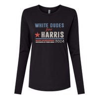 White Dudes For Kamala Harris Womens Cotton Relaxed Long Sleeve T-Shirt